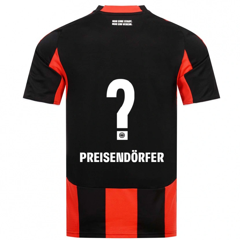 Danxen Donna Maglia Constantin Preisendörfer #0 Nero Rosso Kit Gara Home 2025/26 Maglietta