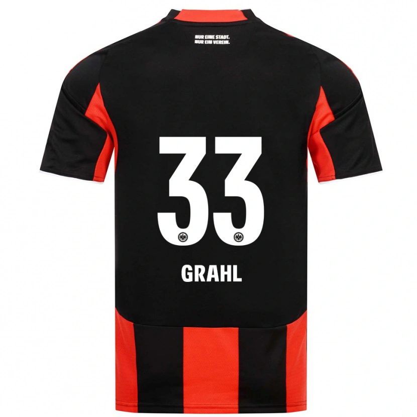Danxen Donna Maglia Jens Grahl #33 Nero Rosso Kit Gara Home 2025/26 Maglietta