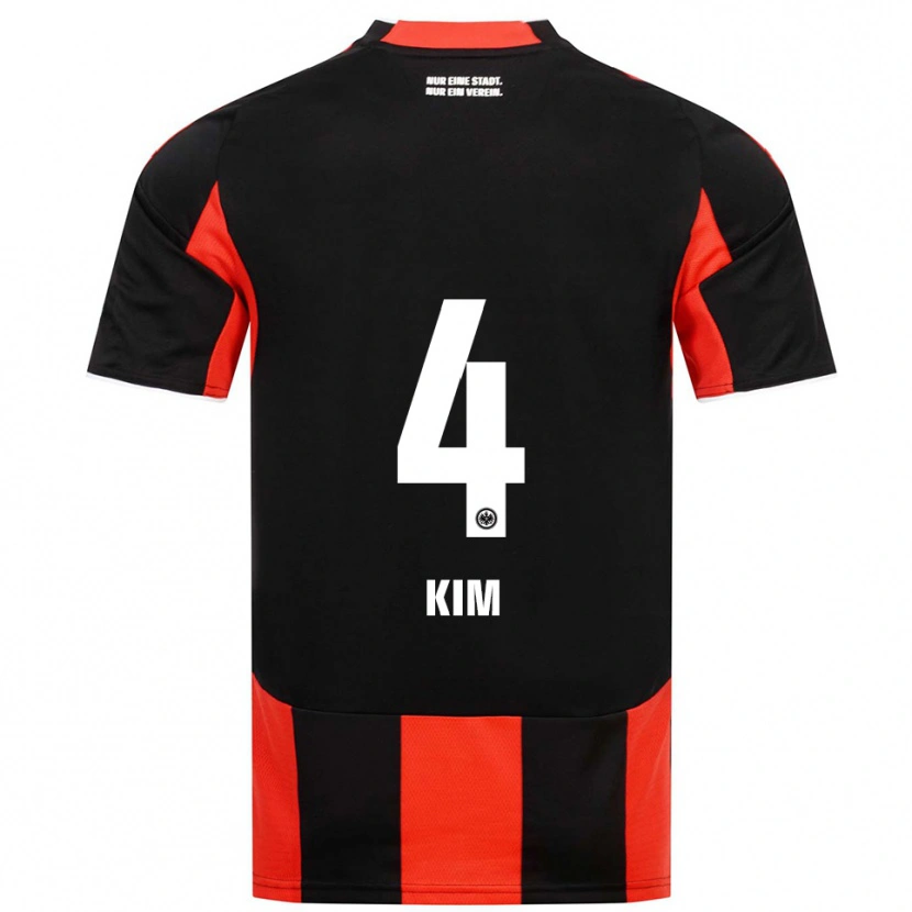 Danxen Donna Maglia Yoon-Do Kim #4 Nero Rosso Kit Gara Home 2025/26 Maglietta