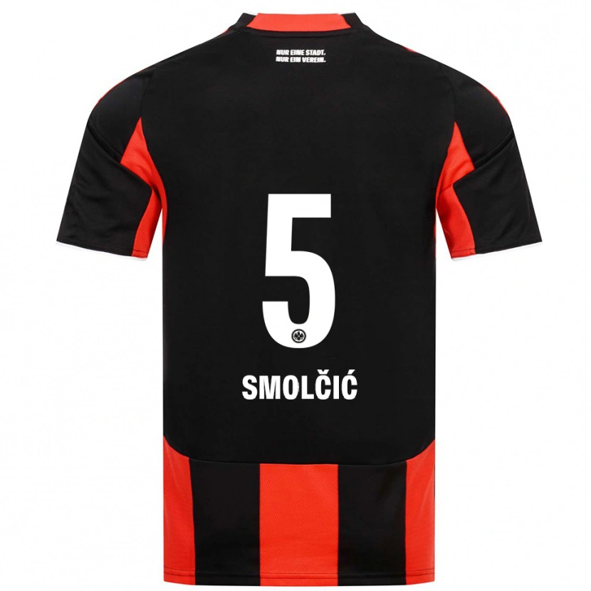 Danxen Donna Maglia Hrvoje Smolcic #5 Nero Rosso Kit Gara Home 2025/26 Maglietta