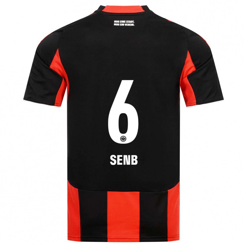 Danxen Donna Maglia Elisa Senß #6 Nero Rosso Kit Gara Home 2025/26 Maglietta