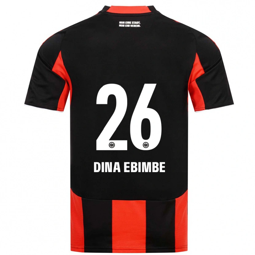 Danxen Donna Maglia Junior Dina Ebimbe #26 Nero Rosso Kit Gara Home 2025/26 Maglietta