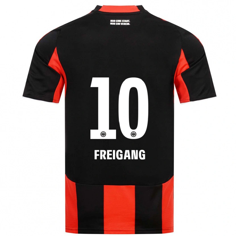 Danxen Donna Maglia Laura Freigang #10 Nero Rosso Kit Gara Home 2025/26 Maglietta