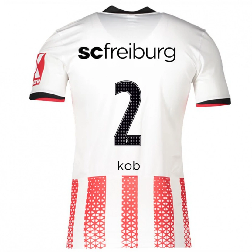 Danxen Donna Maglia Leon Koß #2 Bianco Rosso Kit Gara Home 2025/26 Maglietta