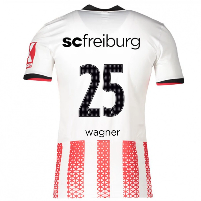 Danxen Donna Maglia Noah Wagner #25 Bianco Rosso Kit Gara Home 2025/26 Maglietta