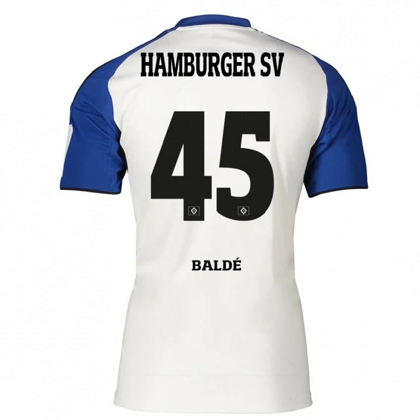 Danxen Donna Maglia Fabio Baldé #45 Bianco Blu Kit Gara Home 2025/26 Maglietta