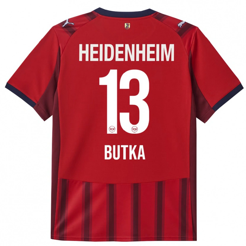Danxen Donna Maglia Luka-Viktor Butka #13 Rosso Blu Navy Kit Gara Home 2025/26 Maglietta