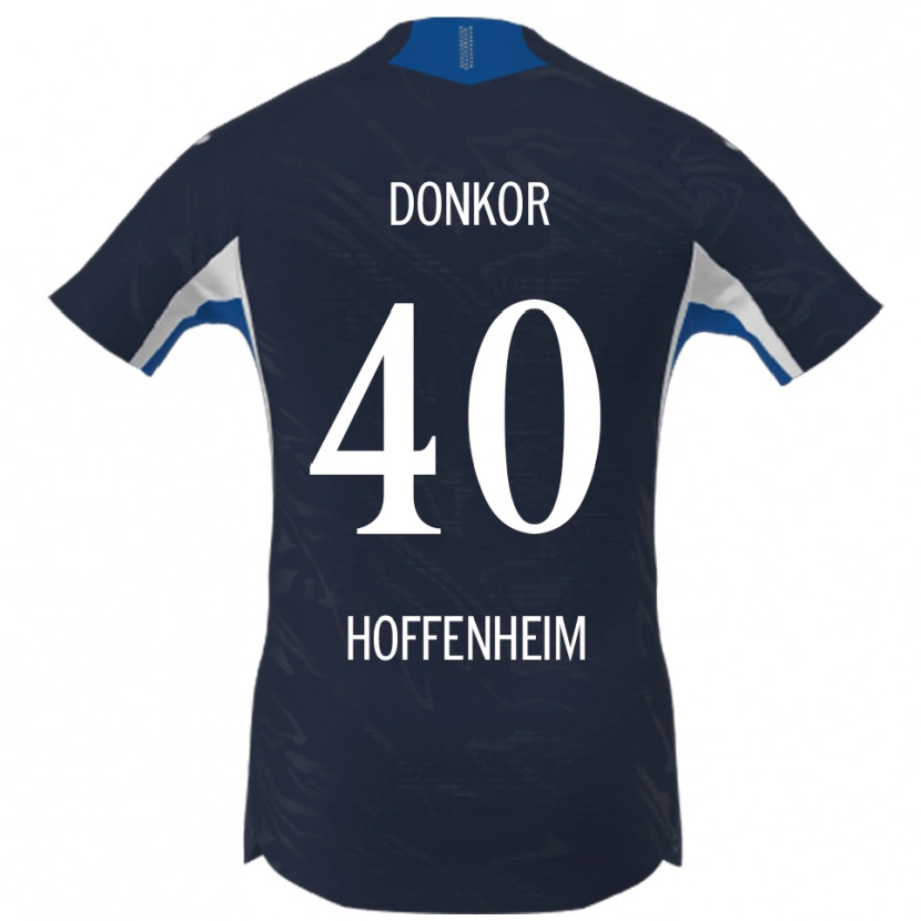 Danxen Donna Maglia Denis Donkor #40 Blu Navy Bianco Kit Gara Home 2025/26 Maglietta