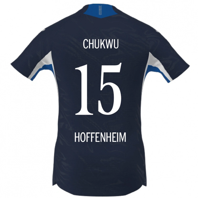 Danxen Donna Maglia Emmanuel Chukwu #15 Blu Navy Bianco Kit Gara Home 2025/26 Maglietta