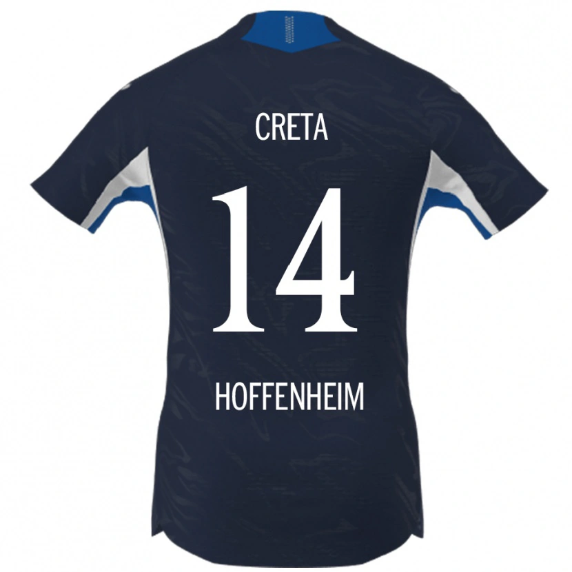 Danxen Donna Maglia David Creța #14 Blu Navy Bianco Kit Gara Home 2025/26 Maglietta