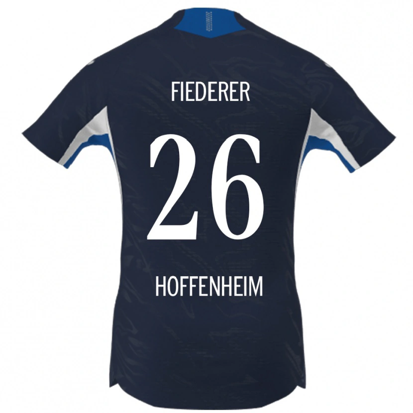 Danxen Donna Maglia Tom Fiederer #26 Blu Navy Bianco Kit Gara Home 2025/26 Maglietta