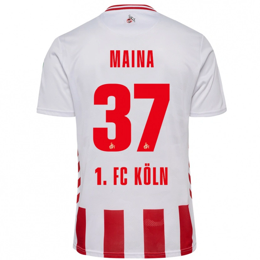 Danxen Donna Maglia Linton Maina #37 Bianco Rosso Kit Gara Home 2025/26 Maglietta