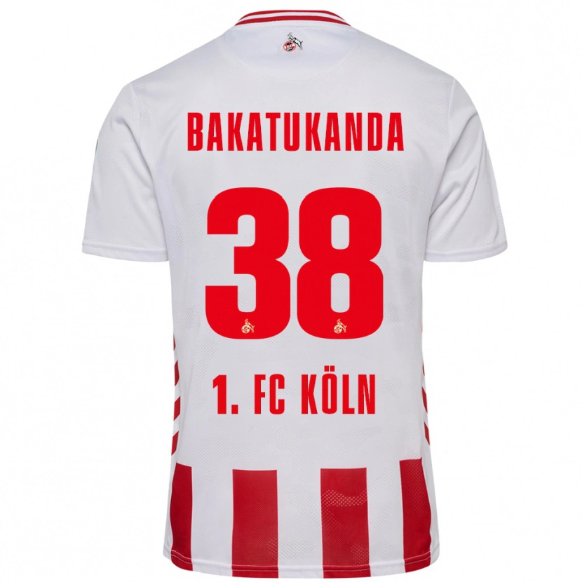 Danxen Donna Maglia Elias Bakatukanda #38 Bianco Rosso Kit Gara Home 2025/26 Maglietta