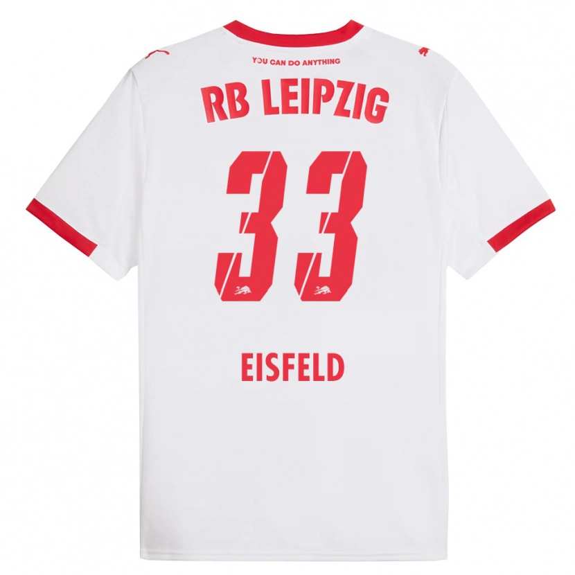 Danxen Donna Maglia Tom Eisfeld #33 Bianco Rosso Kit Gara Home 2025/26 Maglietta