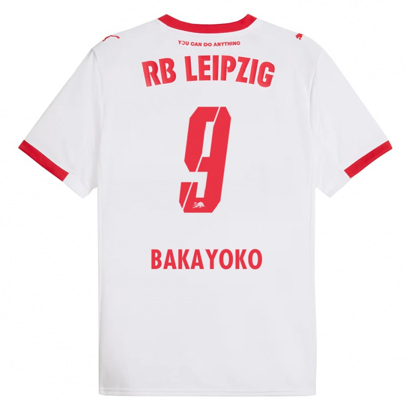 Danxen Donna Maglia Johan Bakayoko #9 Bianco Rosso Kit Gara Home 2025/26 Maglietta