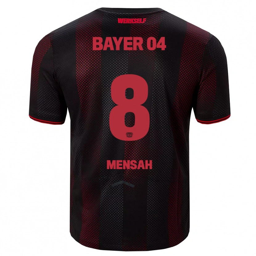 Danxen Donna Maglia Naba Mensah #8 Nero Rosso Kit Gara Home 2025/26 Maglietta