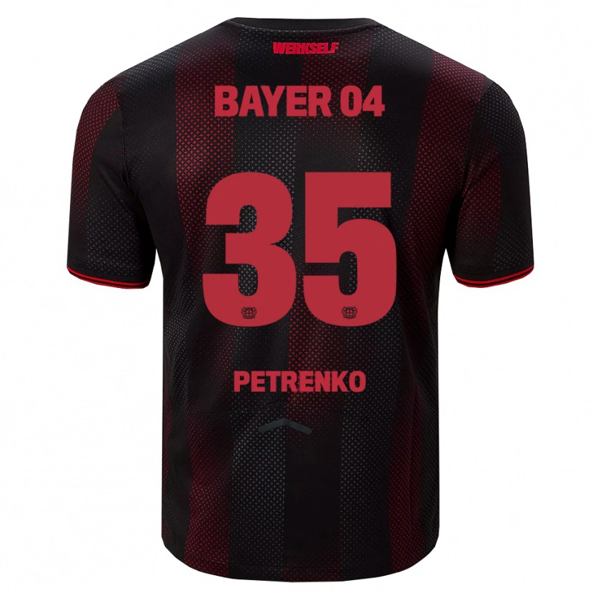Danxen Donna Maglia Oleksandr Petrenko #35 Nero Rosso Kit Gara Home 2025/26 Maglietta