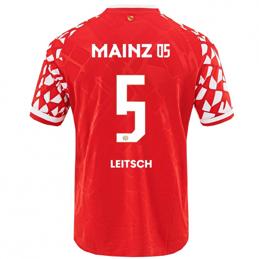 Danxen Donna Maglia Maxim Leitsch #5 Rosso Bianco Kit Gara Home 2025/26 Maglietta