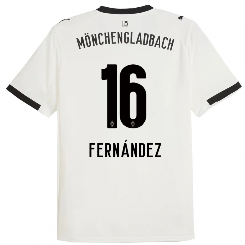 Danxen Donna Maglia Oriol Fernandez Berenguer #16 Bianco Nero Kit Gara Home 2025/26 Maglietta