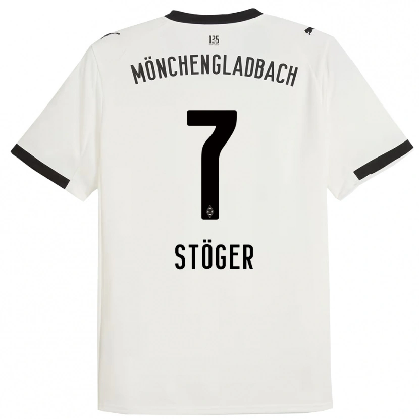 Danxen Donna Maglia Kevin Stöger #7 Bianco Nero Kit Gara Home 2025/26 Maglietta