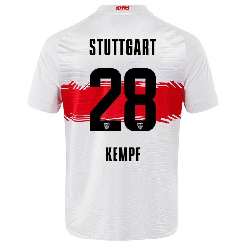 Danxen Donna Maglia Karl Kempf #28 Bianco Rosso Kit Gara Home 2025/26 Maglietta