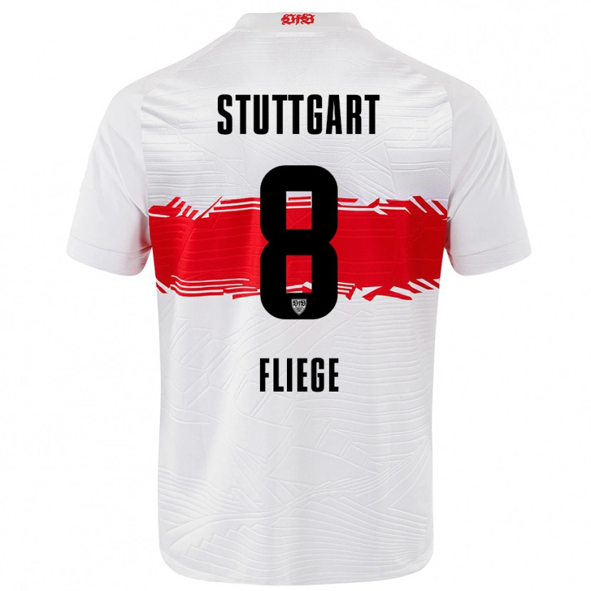 Danxen Donna Maglia Anna Fliege #8 Bianco Rosso Kit Gara Home 2025/26 Maglietta