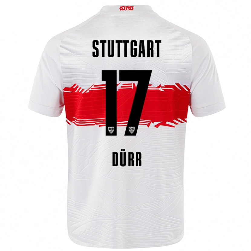 Danxen Donna Maglia Muriel Dürr #17 Bianco Rosso Kit Gara Home 2025/26 Maglietta