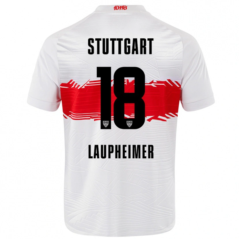 Danxen Donna Maglia Lukas Laupheimer #18 Bianco Rosso Kit Gara Home 2025/26 Maglietta