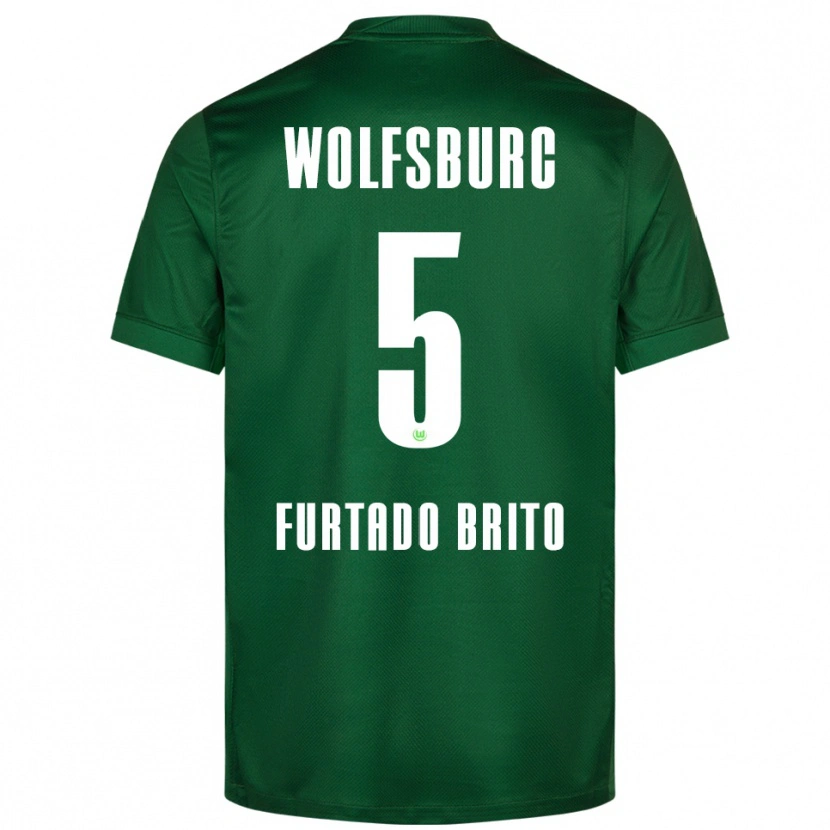 Danxen Donna Maglia Dinaylo Furtado Brito #5 Verde Bianco Kit Gara Home 2025/26 Maglietta