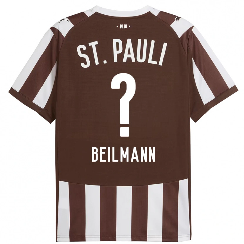 Danxen Donna Maglia Erwin Beilmann #0 Caffè Bianco Kit Gara Home 2025/26 Maglietta