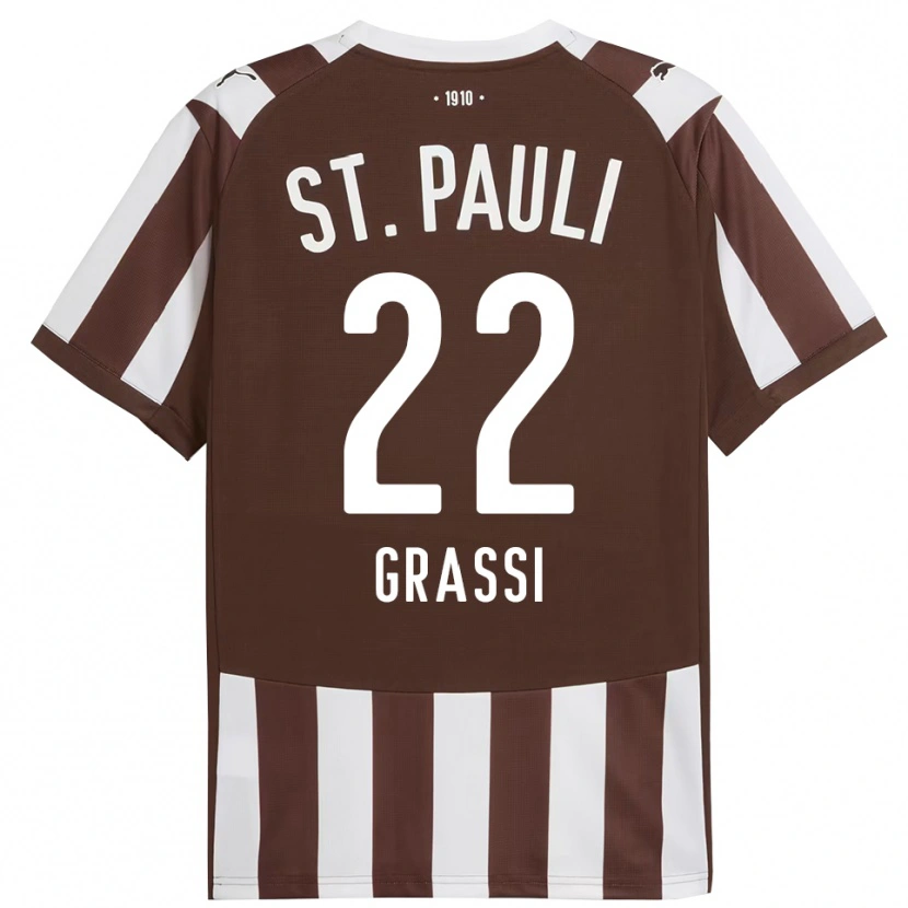 Danxen Donna Maglia Levi Grassi #22 Caffè Bianco Kit Gara Home 2025/26 Maglietta