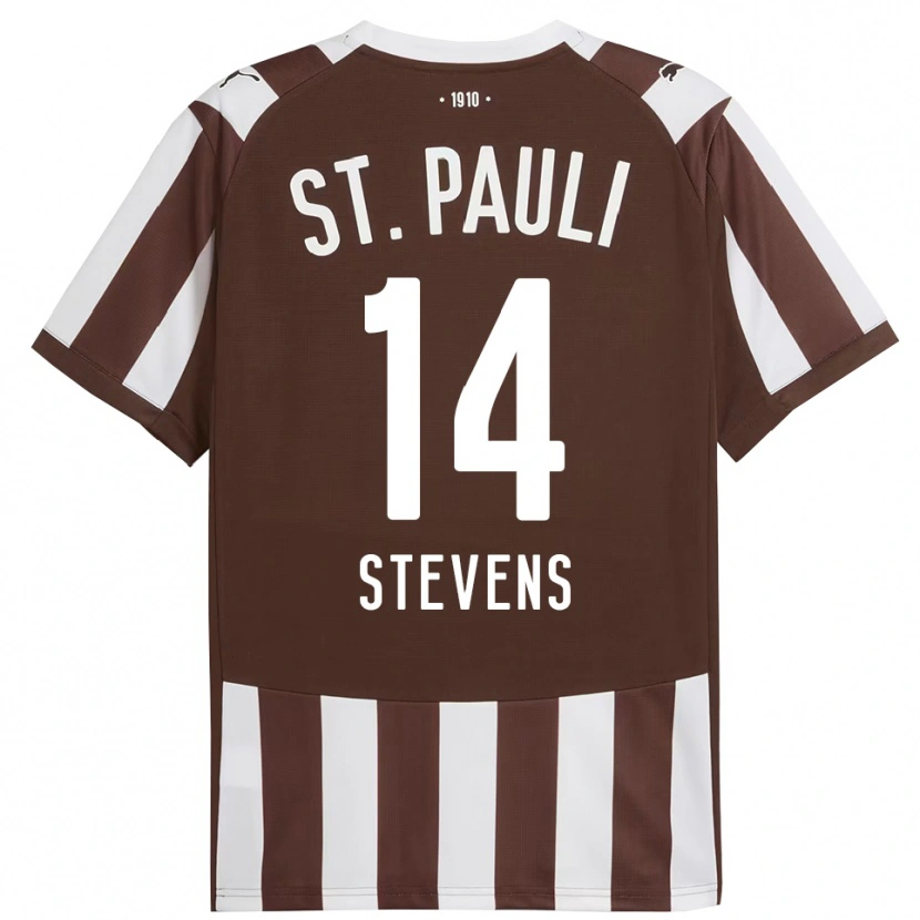 Danxen Donna Maglia Fin Stevens #14 Caffè Bianco Kit Gara Home 2025/26 Maglietta