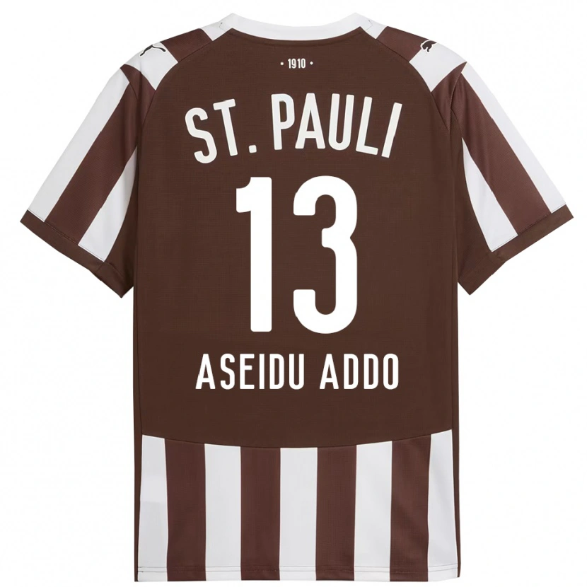 Danxen Donna Maglia Joel Aseidu Addo #13 Caffè Bianco Kit Gara Home 2025/26 Maglietta