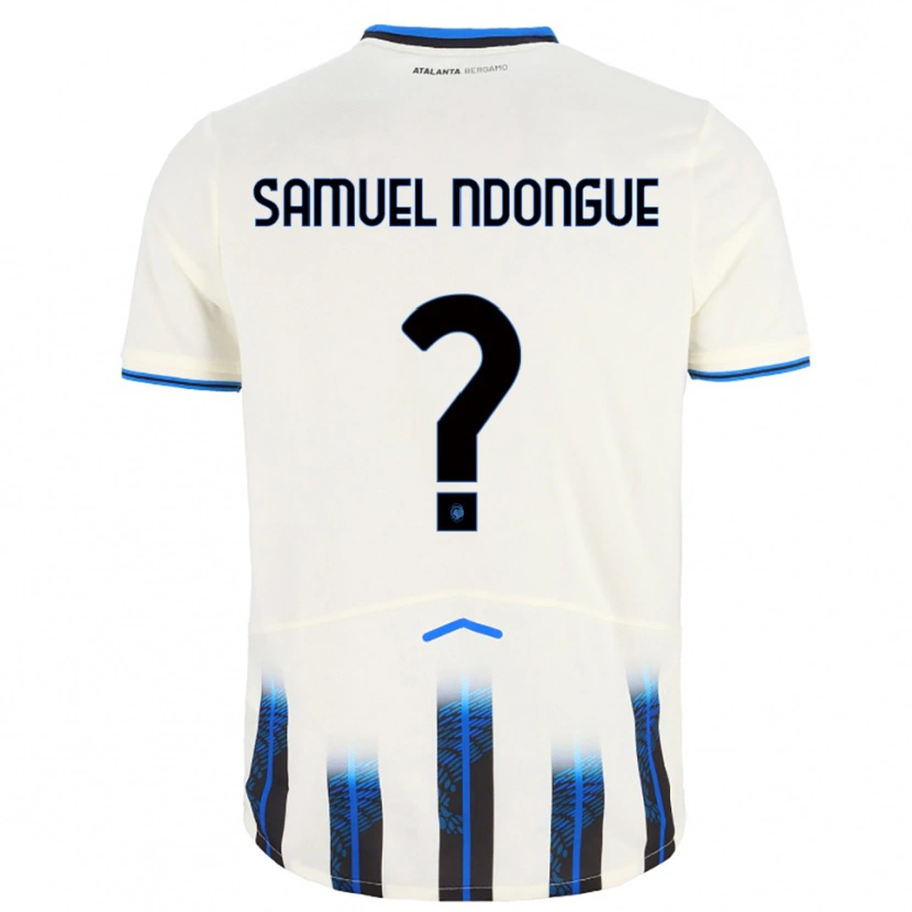 Danxen Donna Maglia Frederick Samuel Ndongue #0 Bianco Blu Kit Gara Away 2025/26 Maglietta