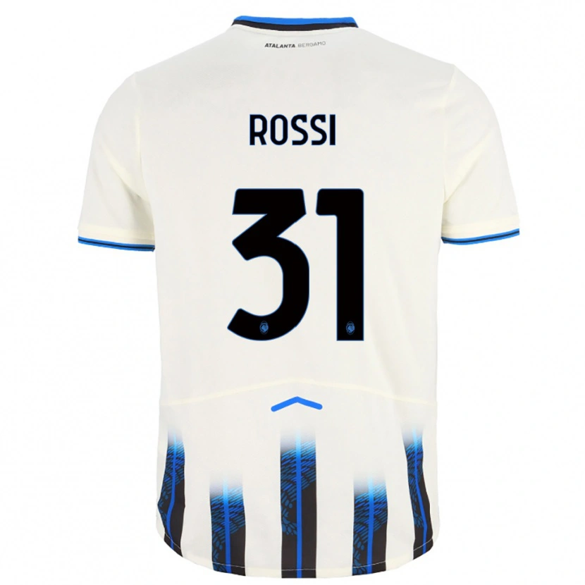 Danxen Donna Maglia Francesco Rossi #31 Bianco Blu Kit Gara Away 2025/26 Maglietta