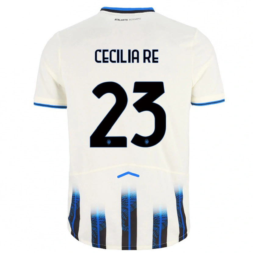 Danxen Donna Maglia Cecilia Re #23 Bianco Blu Kit Gara Away 2025/26 Maglietta