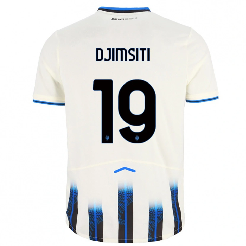 Danxen Donna Maglia Berat Djimsiti #19 Bianco Blu Kit Gara Away 2025/26 Maglietta
