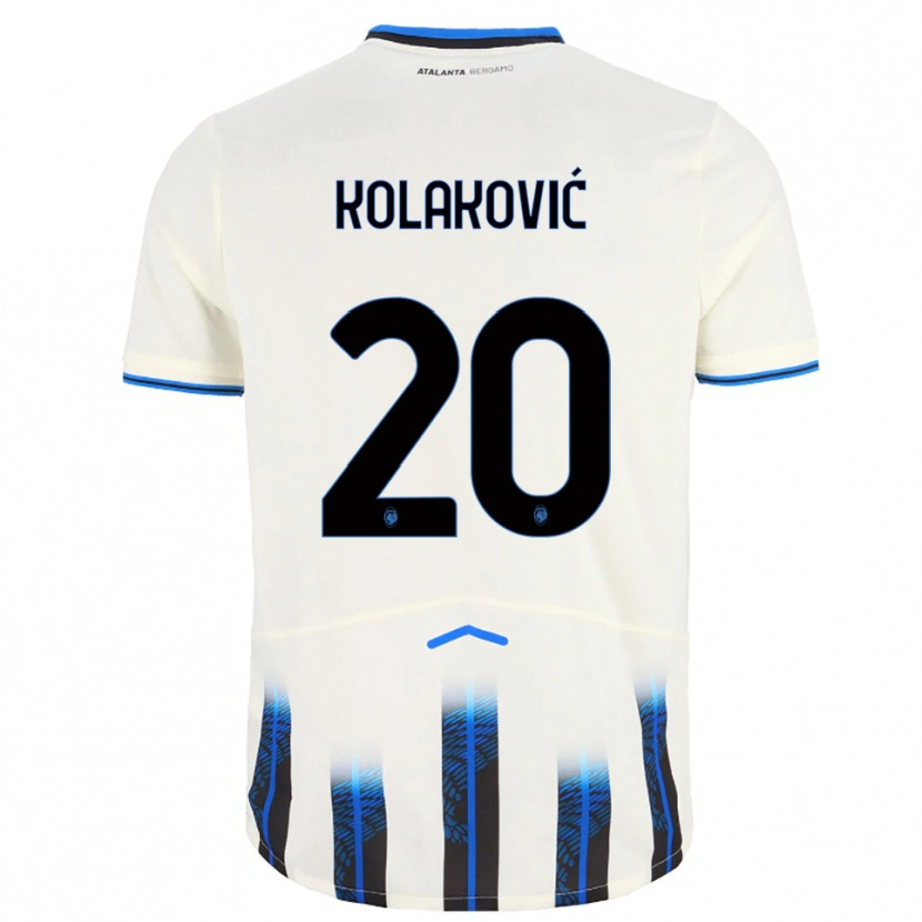 Danxen Donna Maglia Vinko Kolaković #20 Bianco Blu Kit Gara Away 2025/26 Maglietta