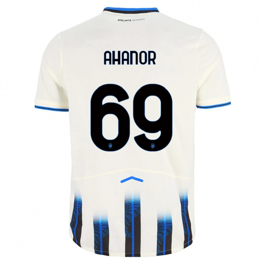 Danxen Donna Maglia Honest Ahanor #69 Bianco Blu Kit Gara Away 2025/26 Maglietta