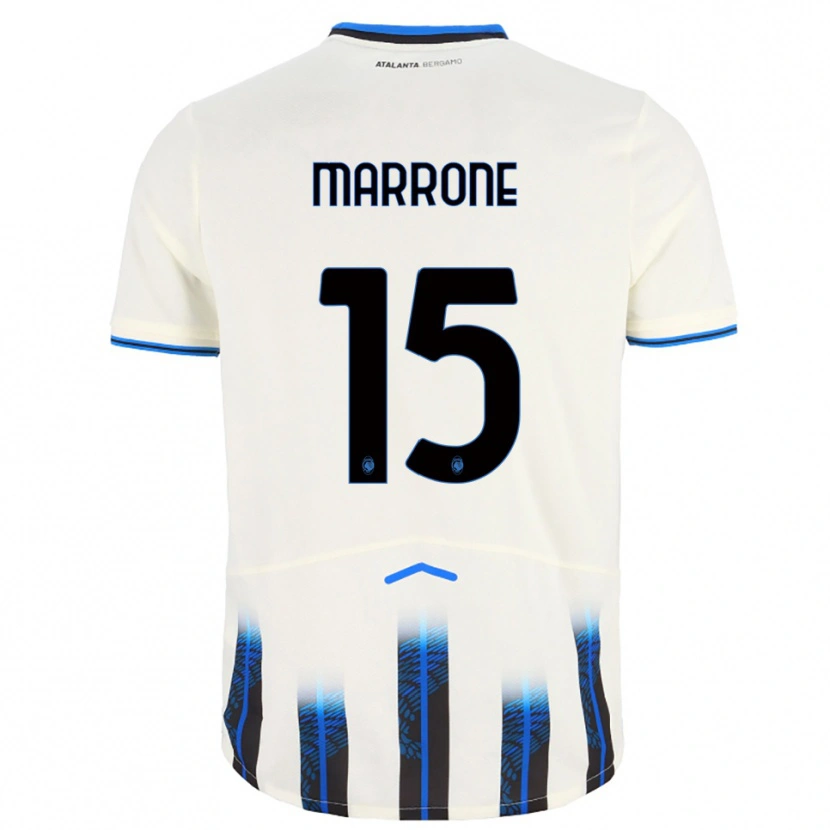 Danxen Donna Maglia Federico Marrone #15 Bianco Blu Kit Gara Away 2025/26 Maglietta