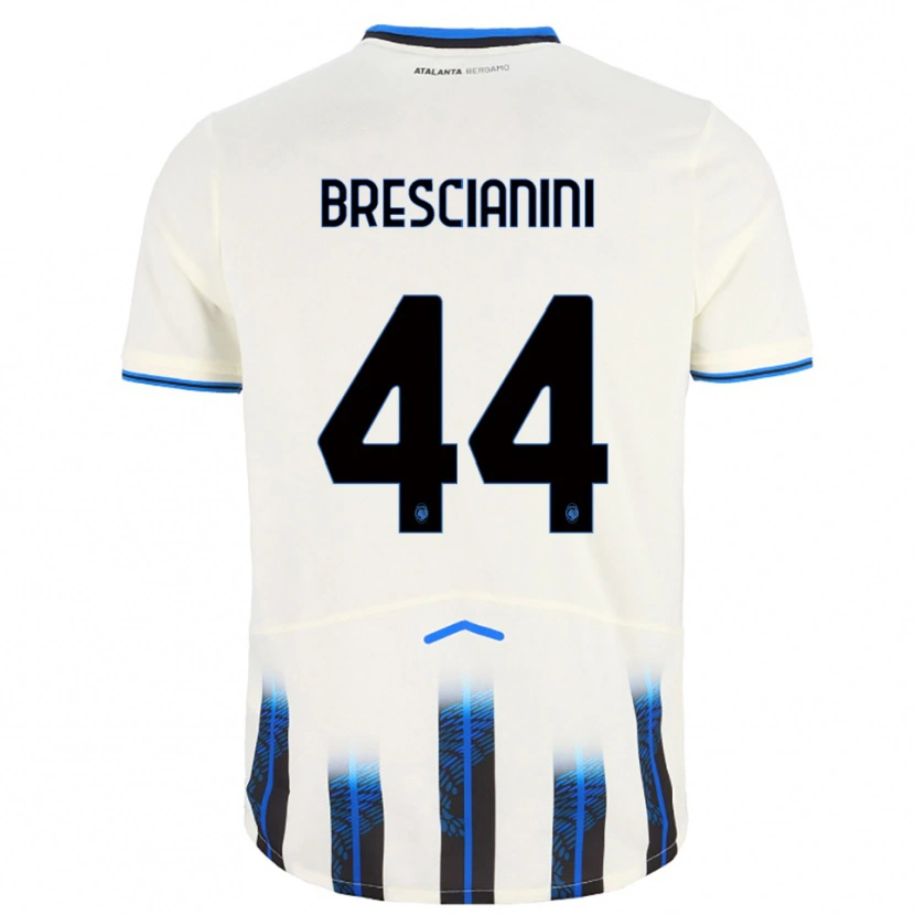 Danxen Donna Maglia Marco Brescianini #44 Bianco Blu Kit Gara Away 2025/26 Maglietta