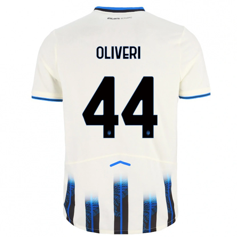 Danxen Donna Maglia Andrea Oliveri #44 Bianco Blu Kit Gara Away 2025/26 Maglietta