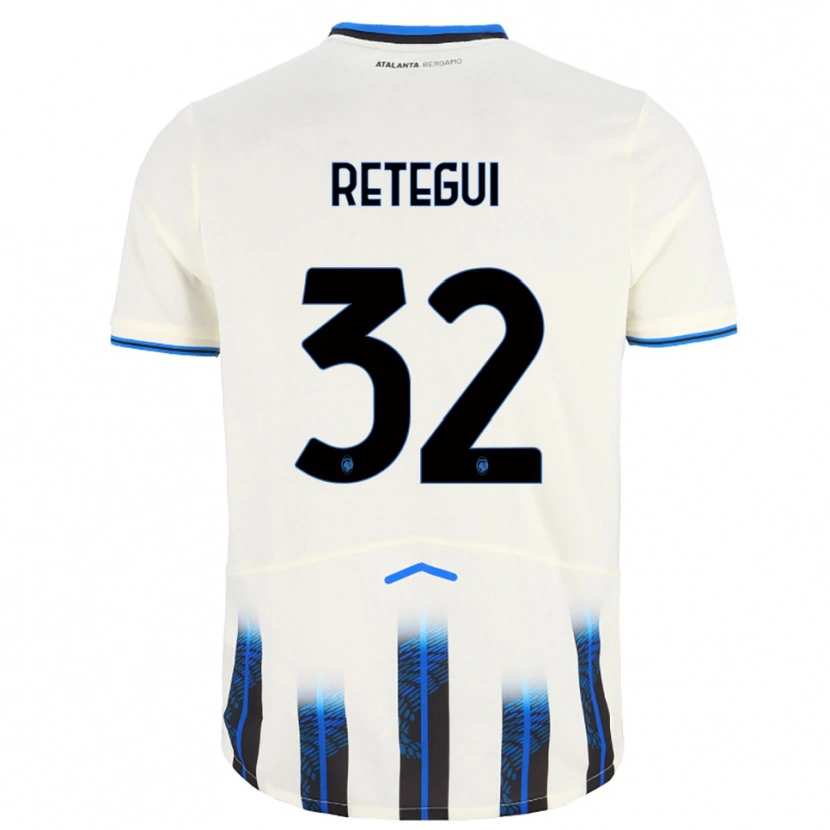 Danxen Donna Maglia Mateo Retegui #32 Bianco Blu Kit Gara Away 2025/26 Maglietta