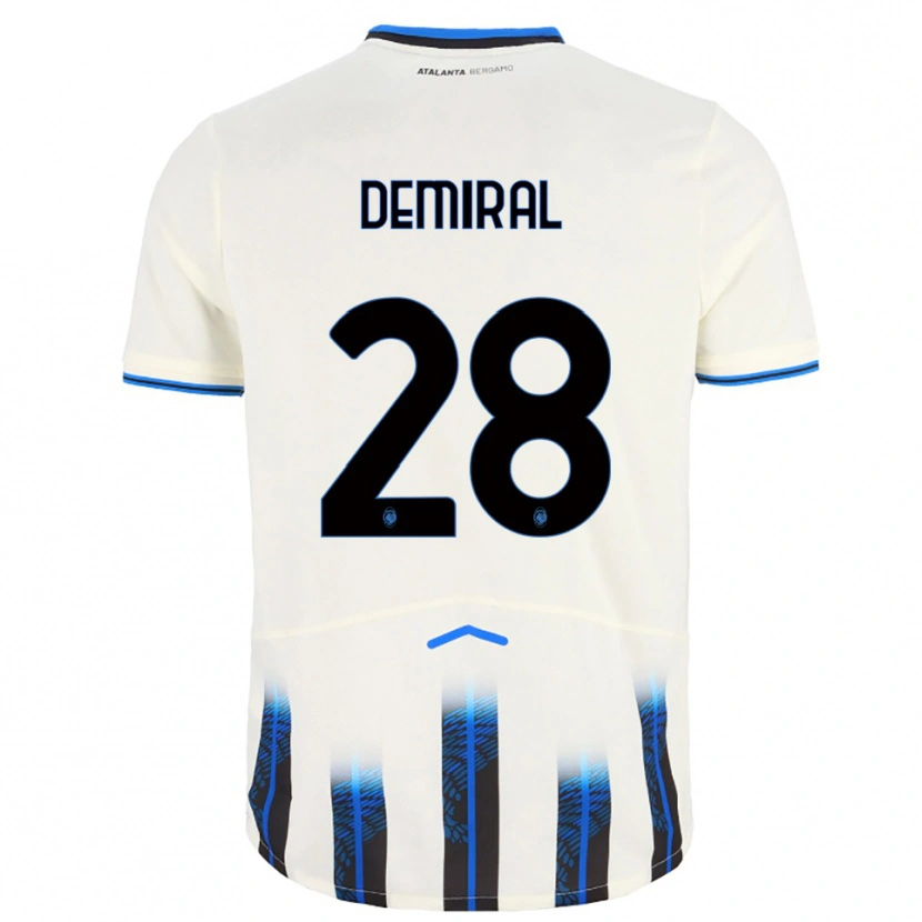 Danxen Donna Maglia Merih Demiral #28 Bianco Blu Kit Gara Away 2025/26 Maglietta