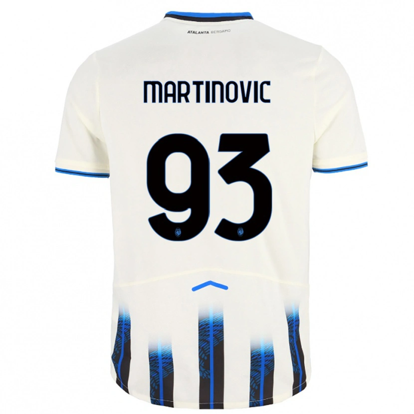 Danxen Donna Maglia Melania Martinovic #93 Bianco Blu Kit Gara Away 2025/26 Maglietta