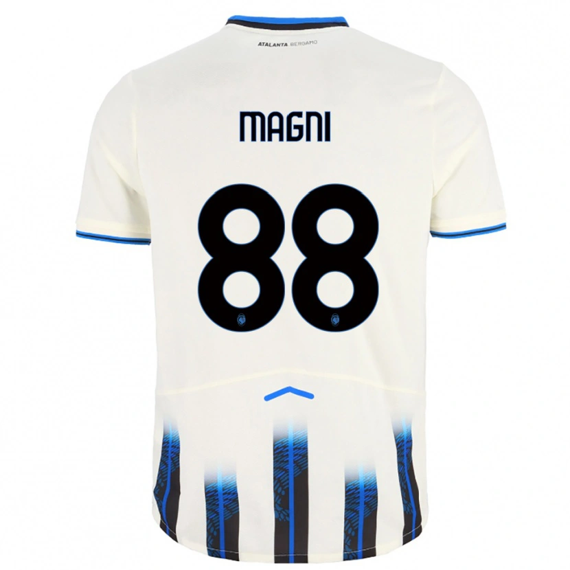 Danxen Donna Maglia Gloria Magni #88 Bianco Blu Kit Gara Away 2025/26 Maglietta
