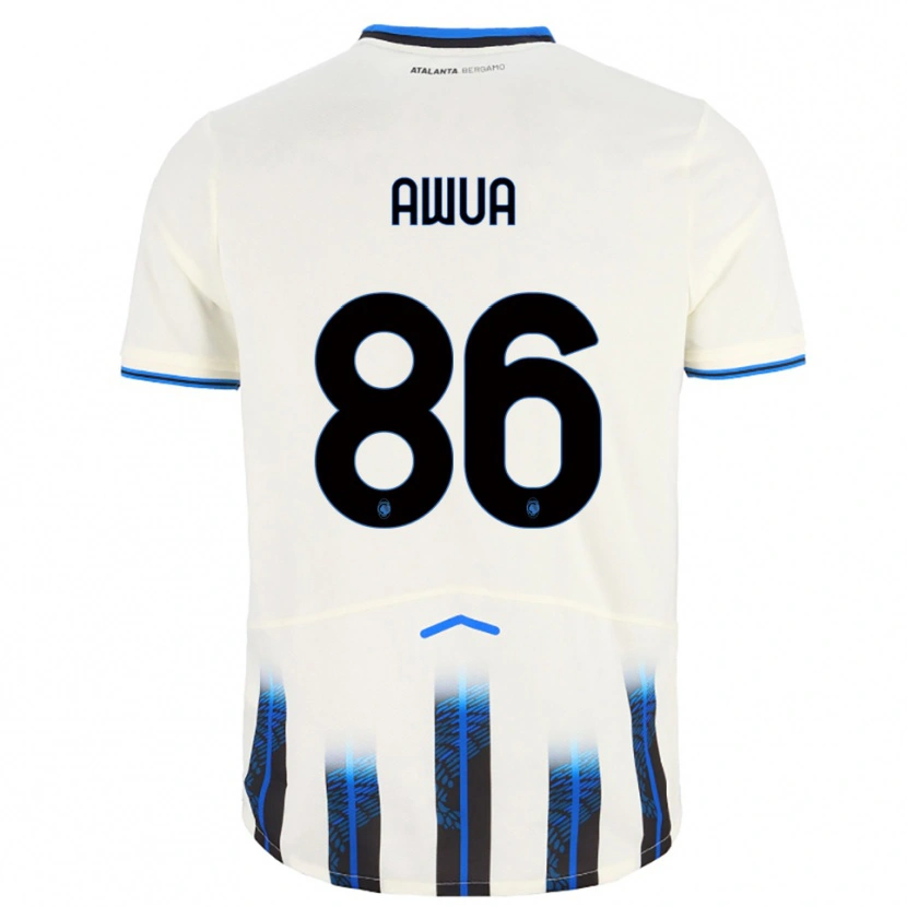 Danxen Donna Maglia Theophilus Awua #86 Bianco Blu Kit Gara Away 2025/26 Maglietta