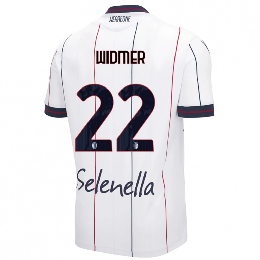 Danxen Donna Maglia Renato Widmer D'autilia #22 Bianco Blu Royal Kit Gara Away 2025/26 Maglietta