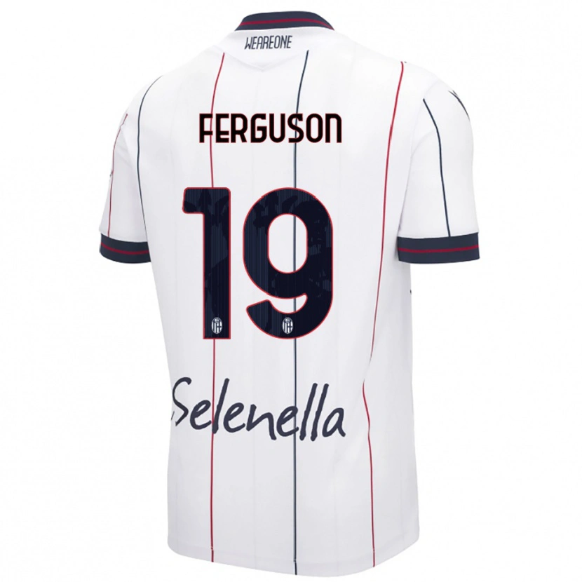 Danxen Donna Maglia Lewis Ferguson #19 Bianco Blu Royal Kit Gara Away 2025/26 Maglietta