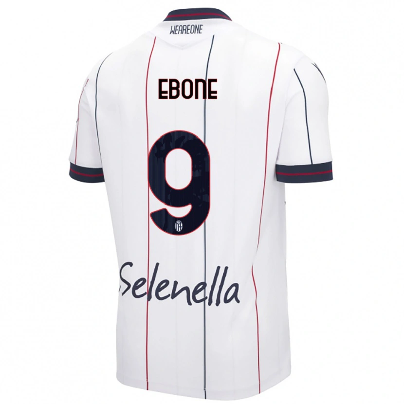 Danxen Donna Maglia Tommaso Ebone #9 Bianco Blu Royal Kit Gara Away 2025/26 Maglietta